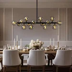 Siljoy 16-LIGHT Black Globe Sputnik Chandelier Mid Century Kitchen Island. Fixed Price $192.46.