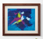 Original "lights The Sky" 9X12 Canvas Expressionism Abstract Design Home Art. Fixed Price $100.00.