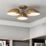 Nathan James Argo Semi Mount Flush Ceiling Light, 3-LIGHTS Modern Retro Light.... Fixed Price $120.90.