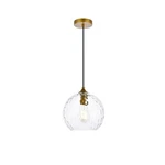 Living District Cashel 1 Light 9" Pendant, Brass/clear - LD2282BR. Fixed Price $102.00.