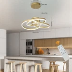 Modern Pendant Light Gold Wave Ceiling Lamp Dimmable Dining Room Chandelier. Fixed Price $120.86.