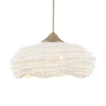 Uttermost 21631 Biddeford 5 Light 24"W Wood Pendant - Brushed Matte Gold. Fixed Price $1584.00.
