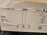 Hampton Bay Oron 3-LIGHT Brushed Nickel Linear Island Pendant Hanging. Fixed Price $40.00.