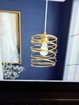 Lnc Modern 11 In. 1-LIGHT Gold Pendant Island Ceiling With Linear Cylinder. Fixed Price $34.39.