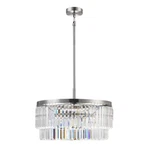 Winthrop 3-LIGHT Modern Brushed Nickel Chandelier Fixture Crystal Shade. Fixed Price $149.99.
