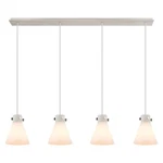 Innovations Newton Cone 4LT 8" Cl Pendant, Pn/wh 124-410-1PS-PN-G411-8WH. Fixed Price $1047.20.