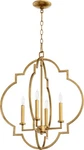 Quorum Dublin 4-LIGHT Quatrefoil 22" Foyer Gold Leaf. Fixed Price $468.00.