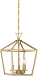 Savoy Essentials 3-420-3-322 Townsend 3-LIGHT Pendant In Warm Brass. Fixed Price $304.50.