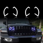 Halo Led Headlights Upgrad W/blue Start-up For 2018-2025 Jeep Wrangler Jlu Jt. Fixed Price $289.99.