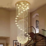 Modern Led Crystal Ceiling Chandelier 3 Ball Spiral Stainless Steel Light. Fixed Price $235.97.