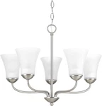 Progress Brushed Nickel Chandelier P4770-09. Fixed Price $39.99.