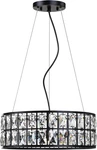 Doraimi Crystal Drum Ceiling Light - 15" Black Semi Flush Mount Fixture. Fixed Price $200.99.
