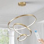 3 Ring Modern Led Gold Dimmable Round Chandeliers, Circular Penda. Fixed Price $216.99.