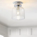 Atlas 7.75" Metal/bubbled Glass Flush Mount, Chrome By Jonathan. Fixed Price $83.72.