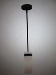 Bel Air Crosby 1-LIGHT Black Mini Pendant Fixture With Frosted Glass Shade. Fixed Price $33.96.