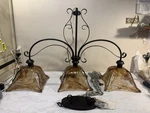 Millennium Lighting Chatsworth Three Burnished Gold Kitchen Island. Fixed Price $400.00.