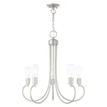 Livex Bari Light Chandelier, Brushed Nickel 42925-91. Fixed Price $299.96.