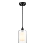 Trans Globe Modesto Black Frosted Glass Cylinder Mini Hanging Pendant Light. Fixed Price $38.97.