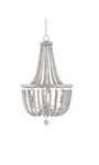 Kenroy Home Dumas 3-LIGHT Weathered White Wood Bead Chandelier, Free Ship!. Fixed Price $149.00.