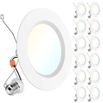 Sunco 12 Pack 6 Inch Led Recessed Retrofit, Can Lights For Ceiling, 170.... Fixed Price $107.94.