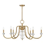 Savoy House Bergdorf 6-LIGHT Chandelier, Warm Brass 1-5802-6-322. Fixed Price $910.00.