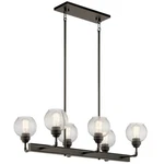 Kichler 43994 Bronze Niles 6-LIGHT 32.25"W 1 Tier Linear Chandelier. Fixed Price $93.97.