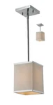 Z-lite Rego Light Chrome Mini Pendant/ceiling Fabric Shade Orig $180. Fixed Price $59.99.