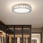 14" Crystal Ceiling Light Led 3CCT Flush Mount Lamp Elegant Chrome Round Fixture. Fixed Price $73.99.
