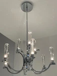 Eurofase Cromo 9 -light Gloss Chrome Transitional For Use Dining Rooms, Foyer. Fixed Price $650.00.