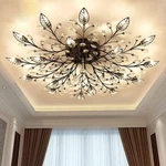 Ceiling Light Fixture,semi Flush Mount Chandeliers,crystal Leaf Ceili.... Fixed Price $180.39.