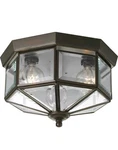 Progress Lighting P5788-20 Ceiling 3-LIGHT Antique Bronze Beveled Glass 9-3/4". Fixed Price $18.25.