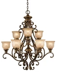 Crystorama Lighting Group 7409 Norwalk 34"W Chandelier - Bronze. Fixed Price $814.00.