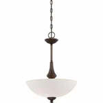 Nuvo 60-5138 3-LIGHTS Prairie Bronze Pendant With Frosted Glass. Fixed Price $149.99.