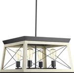 Progress Lighting Briarwood Collection 4-LIGHT Graphite Square Chandelier. Fixed Price $74.95.