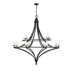 Savoy House Director 12-LIGHT Chandelier, Matte Black 1-1672-12-89. Fixed Price $1652.00.