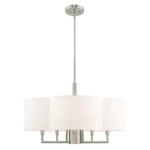 Livex Chelsea 6 Light Pendant Chandelier, Brushed Nickel 51925-91. Fixed Price $599.96.