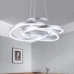 Maxax Led 3 Ring Chandelier, Modern Acrylic Pendant Light, Industrial Ceiling.... Fixed Price $343.95.