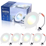 12PK 6" Led Recessed Lights, 5 Color Temps, Dimmable, 1000LM, Etl Certified. Fixed Price $133.99.