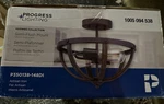 New Progress Lighting Keowee 13 In. 2-LIGHT Artisan Iron Semi-flush Mount With. Fixed Price $52.59.