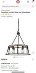 Quoizel Brockton 6-LIGHT Grey Ash Chandelier 24.5" Diameter Metal Transitional. Fixed Price $350.00.