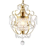 Modern Gold Mini Chandelier, Crystal Light Fixtures Ceiling Mount 1 Sma.... Fixed Price $80.33.
