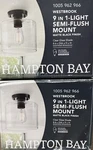 2-PK Hampton Bay Westbrook 8 In. 1-LIGHT Matte Black Flush Mount W/glass. Fixed Price $39.99.