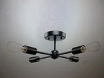 Globe Electric Vane 4 Light Matte Black Flush Mount Ceiling 66008. Fixed Price $17.95.