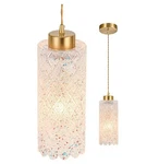 Alrryo Glass Relief Pendant Hanging Light Fixture With Shade Shine Red. Fixed Price $24.99.