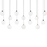 Eurofase Lighting 48938 Iissa 72"W Linear Chandelier Gold-black Mix / Clear. Fixed Price $3080.00.