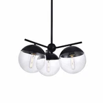 Elegant Lighting LD6129 Eclipse 3 21"W Chandelier - Black. Fixed Price $234.00.