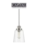 Lot Of Capital Lighting 6 Mini-pendant, Brushed Nickel 3718BN-135. Fixed Price $350.00.