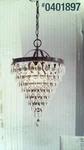 Nib Classy 13"X21" Glass Crystals Chandelier Pendant Light (antique Bronze Finis. Fixed Price $239.95.