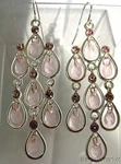 Light Weight Sexy Gypsy Dangle Drop Chandelier Pink Crystal Earrings. Fixed Price $14.80.