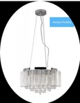 Transglobe Modern Pendant Lamp Crystal Adjustable MDN-1139 17" W X 9" H Nob. Fixed Price $59.93.